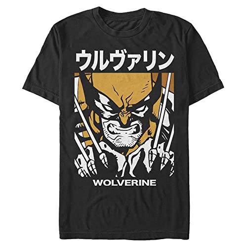 T-shirt Wolverine noir haut de gamme Marvel manches courtes 3XL