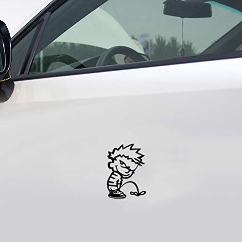 Adesivi auto 15x10.7 cm un ragazzo pisciare pipì