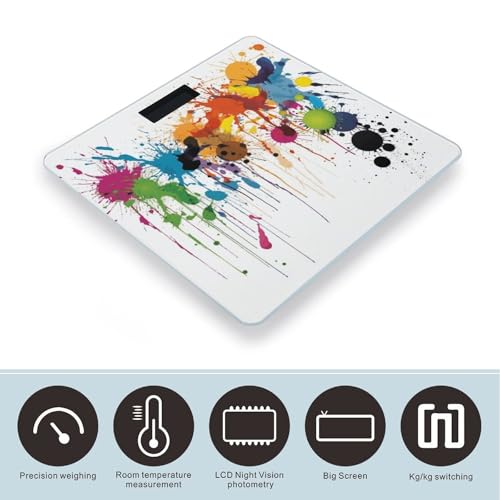 Báscula Digital de Baño con Pantalla LCD y Vidrio Templado miniatura 3