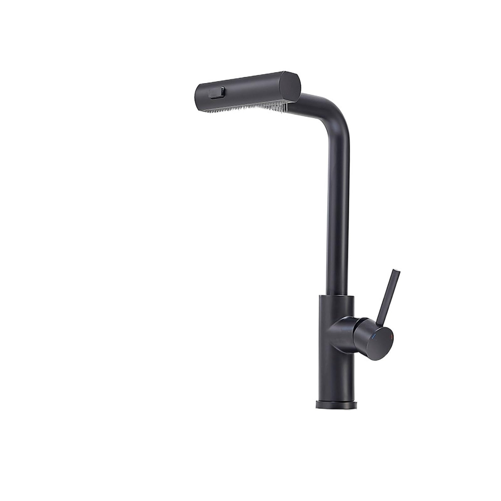 Kitchen Faucets, Black Nickel 304 Stainless Steel Pull-Out Kitchen Faucet, Waterfall Mixed Water Sink Tap Multi-Function Rinse Rotate 3668(Nero)