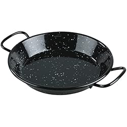 Paellas La Ideal Lacor - 60184 - Paellera Hierro Smalt, Mini Paellera, Sartén para Paellas, Ideal para Presentar, Servir y Cocinar, Cubierta con Acero Esmaltado, Ø24 cm