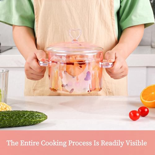 2L Pink Glass Simmer Pot