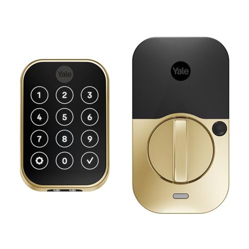 Yale Assure Lock 2 Deadbolt, Lifetime Brass Key-Free Smart Lock with Bluetooth Connected Touchscreen Keypad for Code Entry (No Wi-Fi), YRD450-BLE-P05