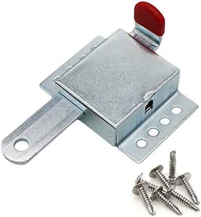Heavy Duty Inside Deadlock, Galvanized Steel Garage Door Slide Lock for Most Garage Doors, Garage Door Locking Slide Latch for Manual Open, 1 Pack