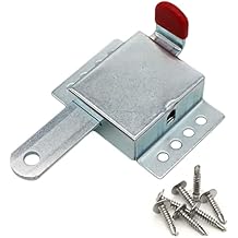 1 Pack Heavy Duty Inside Deadlock, Galvanized Steel Garage Door Slide Lock for Most Garage Doors, Locking Sliding Latch for Manual Open