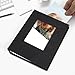 Vienrose Small Photo Album 4x6 Slip-in Picture Album 50 Pages Holds 100 Photos, Portable Photo Book 4x6 for Wedding Family Baby Travel Black