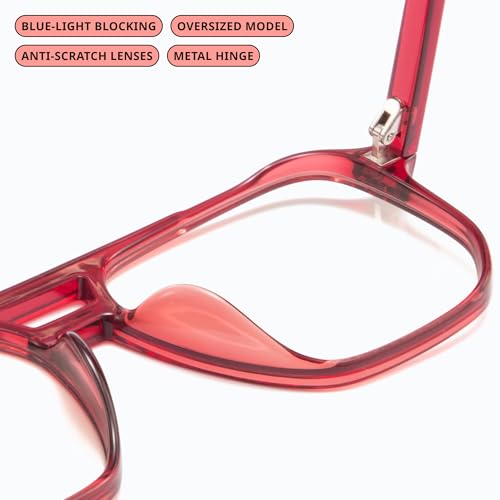 Image of livho Retro Aviator Blue Light Blocking Glasses for Women Men with Soft Case, Trendy Rectangle Computer Eyeglasses