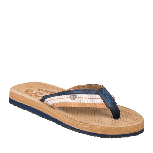 Joma CHANCLA DE DEDO S.FLORIDA MEN 2433. White Navy brown (MARRÓN, Sistema tallas calzado EU, Adulto, Hombre, Números, mediano, 40)