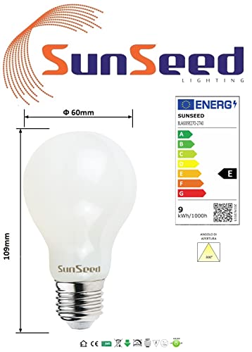 Ampoule filament LED E27 9W Sunseed opaline blanc chaud x10 - 4