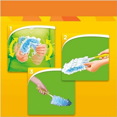 Image of Swiffer Microfibre dust Cleaner Set, 1 Handle and 3 Replacement Pads (Pack of 3x1 Piece)