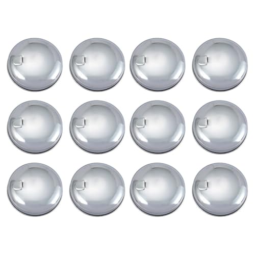 Soro Essentials- Set of 12 Stainless Steel Oil/Vinegar Cruet Top Lids- Fits 6 oz Oil and Vinegar Cruets Glass Dispenser Condiment Container for Oil Salad Dressing Home Kitchen Restaurants