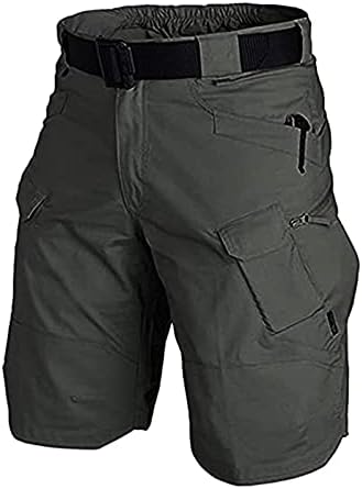 Mens Shorts Classic Outdoor Tactical Cargo Shorts Waterproof Hiking Quick Dry Breathable Workout Shorts Casual Army Green