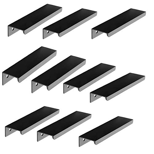 Margueras 10pcs Black Kitchen Cabinet Drawer Handle (96 mm, Black), 96MM