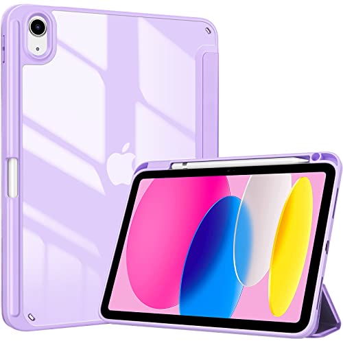 ProCase Cover iPad 11 Generazione A16 11 Pollici 2025/iPad 10 Generazione 10,9 Pollici 2022,Custodia con Portapenna Auto Sonno/Veglia -Viola