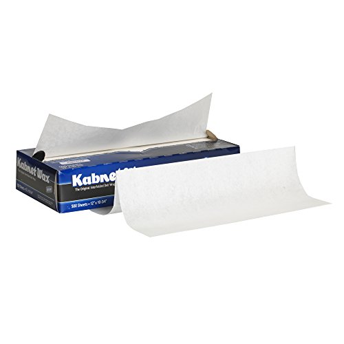 Dixie Kabnet Wax 83MASTER 10.750" Length x 12" Width, White Interfolded Heavy Weight Dry Waxed Deli Paper, 500 Sheets (Pack of 12)