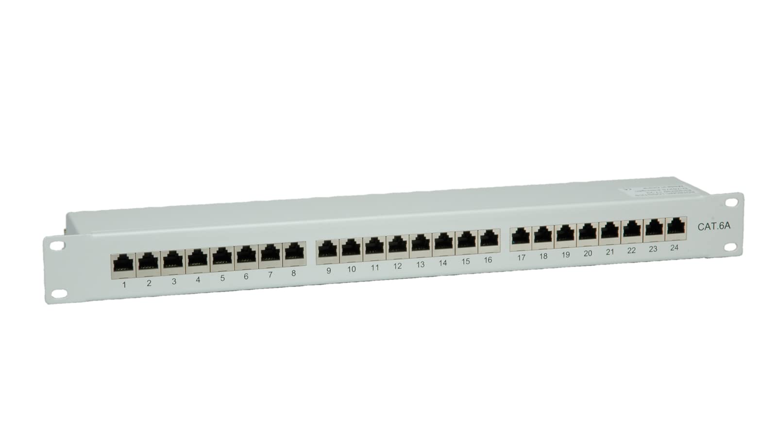 Value | Panneau de Brassage Cat.6A 19" | 24 Ports | STP | Gris