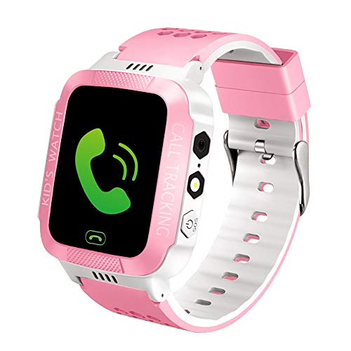 Kids Smart Watch Waterproof LBS Tracker for Boys Girls Digital Wrist Watch, Sport Smartwatch, Touch Screen Cellphone Camera Voice Anti-Lost SOS Learning for 4-12 Years Children Students Gift