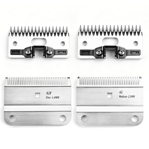 BFLEPATI A2F/AC Fine & A2/AC Medium Blade Set Compatible with Lister Star/Legend/Liberty/Fusion for Equine & Livestock 2 Pack