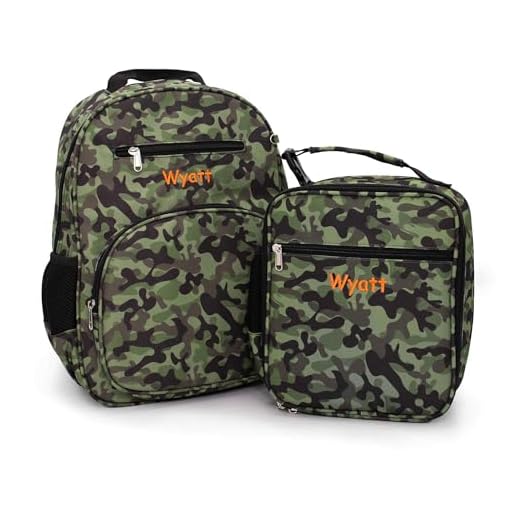 Personalized Green Camo Adventure Backpack Set