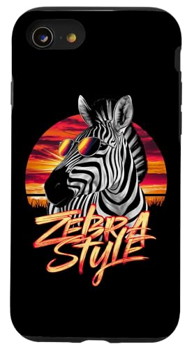 Carcasa para iPhone SE (2020) / 7 / 8 Hipster Cool Zebra Style Sunset