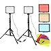 HENGMEI Videoleuchte LED Dimmbar USB Videolicht 10W Fotolicht Fotografie Beleuchtung mit verstellbarem Stativ Farbfilter für YouTube Studio Fotografie Produktporträt