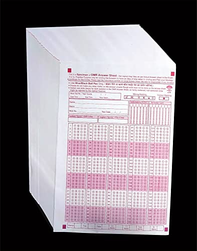 Image of amblitz Acrylic Paper Omr Sheet |150 Mcq'S | 100 Sheets Pack | A4 Size | Omr Sheets For Practice | Loose Answer Sheet | 70 Gsm |