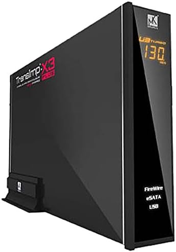 MUKII TIP-375U3-BK .6 in. USB3.0 Aluminum Hard Drive Enclosure with Transmission Speed LCD