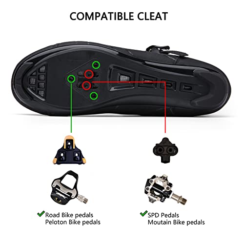 Vicogn 568 Mens Womens Cycling Shoes Compatible With Peloton Indoor Bicycle Pedals Clip In Road Bike Shoes Pre-Installed thumb #4