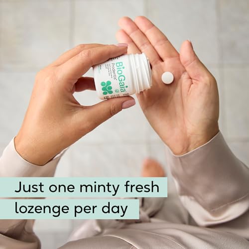 BioGaia Prodentis Oral Probiotics for Gums & Teeth | Patented Dental Probiotics for The Mouth | with Xylitol to Strengthen Enamel | Unique Lactobacillus Reuteri | 30 Lozenges – Mint Flavour