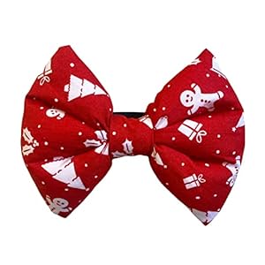For The Fur Kids Holiday Dog Bow Tie (Red)