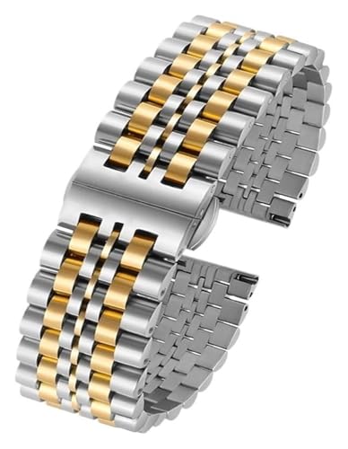 Bracelet de montre en métal acier multicolore 14 16 18 20 22 mm incurvé