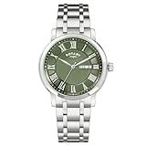 Rotary Heritage Montre bracelet en acier inoxydable pour homme...