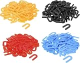 Kunststoff-Unterlegscheiben, Hufeisen-U-Unterlegscheiben, Abstandshalter für rote 1/16 Zoll, Blau 1/8 Zoll, Schwarz 3/16 Zoll, Gelb 1/4 Zoll Baufliesen-Nivellierung (200)
