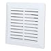 Rejilla de ventilación blanca de 200 x 200 mm con mosquitera y...
