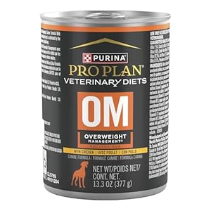 Purina Pro Plan Veterinary Diets OM Overweight Management Canine Formula Wet Dog Food – (12) 13.3 oz. Cans