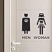 Autocollants pour toilettes de salle de bain pour homme et femme, autocollant mural super-héros Batman wonder woman