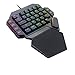 Jhua Mechanische Tastatur mit einer Hand, RGB, ergonomisch, halbe Gaming-Tastatur, 35 Tasten mit Regenbogen-Hintergrundbeleuchtung, kabelgebunden, Gaming-Tastatur, USB, Mini-Tastatur, LOL, Xbox-Spiel