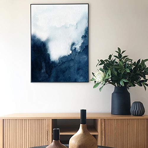 Toile aquarelle bleu indigo pour apaiser votre intérieur