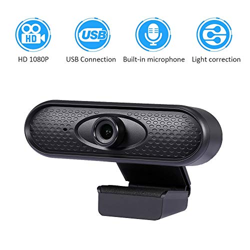 1080P HD Webcam with Microphone, PC Laptop Desktop USB 2.0 Webcams, Pro Streaming