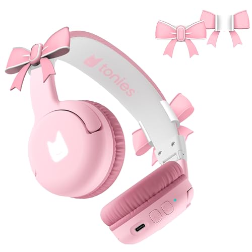 SGHLDE 2 Pack Pink Bow for Toniebox 2 Headphones, DIY Decoration Cute 3D Silicone Bows for Tonies Toniebox 2 Bluetooth Headphones Accessories, Suitable for Girls Birthday Gift