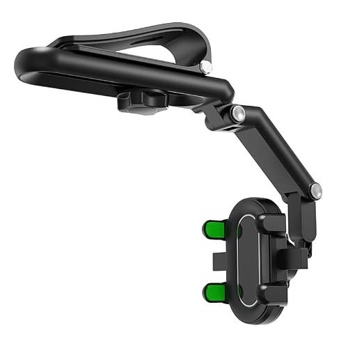 Image of XYAJUANG 360°Multi-joint Flexible Adjustment Sun Visor phone Holder, Multifunctional Adjustable Mount Holder for All 4-7 Inch Cellphone (Green)