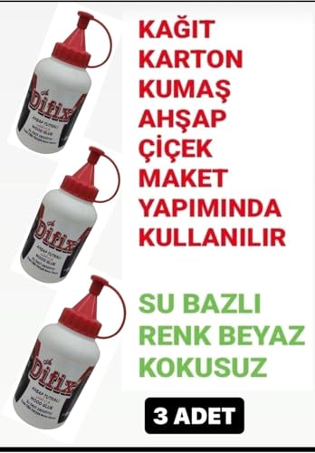 Ahşap Ağaç Tutkalı Kağıt Karton Çiçek Maket Hobi Wood Tutkalı 100 Grx 3 Adet