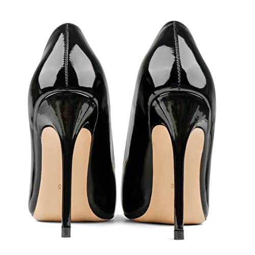 COLETER Women's 4 Inch Pumps Pointy Toe Wedding Dress Shoes Slip on Stiletto Pumps