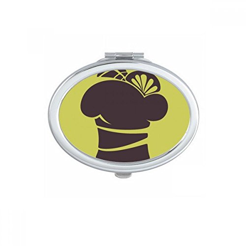 Miroir de maquillage compact portable ovale en glace noire DIYthinker