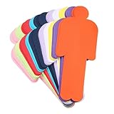 Binjor 150 Farbige Notizkarten, Figuren-Karten, Kartonfiguren-Set, 10 Farben, Leere Präsentationskarten, Diskussionskarten, Lernkarten, Geeignet für Büro, Schule, Vorträge und Konferenzen, 20 x 8 cm