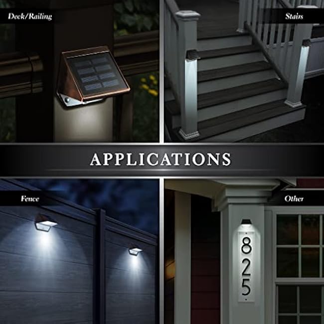 Classy Caps Solar Deck & Wall Lights, Model SL177, Electroplated Copper - High Performance, Energy Efficient, Weather-Resistant, Outdoor Solar Lights, Durable Design, Easy Installation