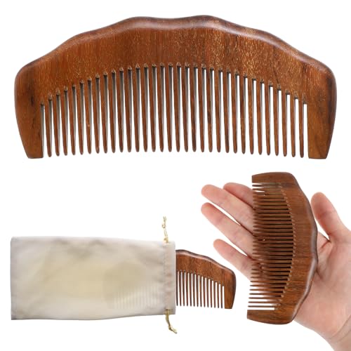 Image of Giantree Wooden Labor Comb, Birth Comb for Labor with Bag Cloth Natural Birthing Comb Labor and Delivery Essentials Pregnancy Gift for Pregnant Women(Wave)