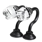 Tenflyer Pack of 2 2.36inch x 2.16inch(L*W) Vintage Crystal Wall Tieback Curtain Hook Tassel Towel Hanger (Black)