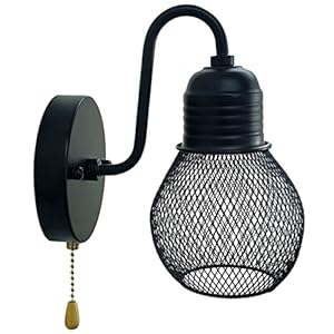 OSALADI Led-Wandlamp Retro-Wandkandelaar E27-Basiswandlampen Industriële Lampen Ijzerkunst Hallamp Voor…