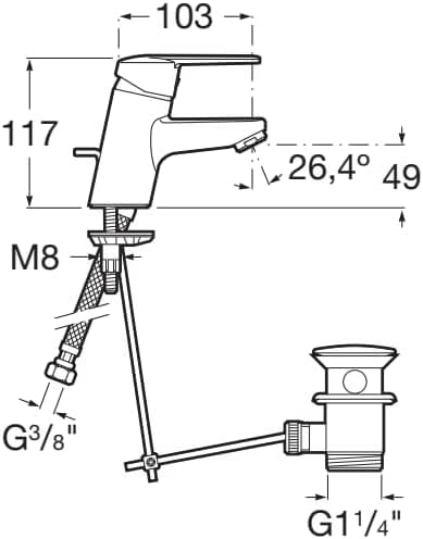 Roca VICTORIA-N Lav. D-A CR – Mixer, Chrome